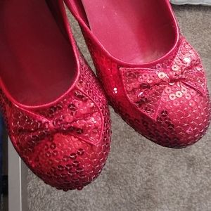 Red Sequin Shoes
